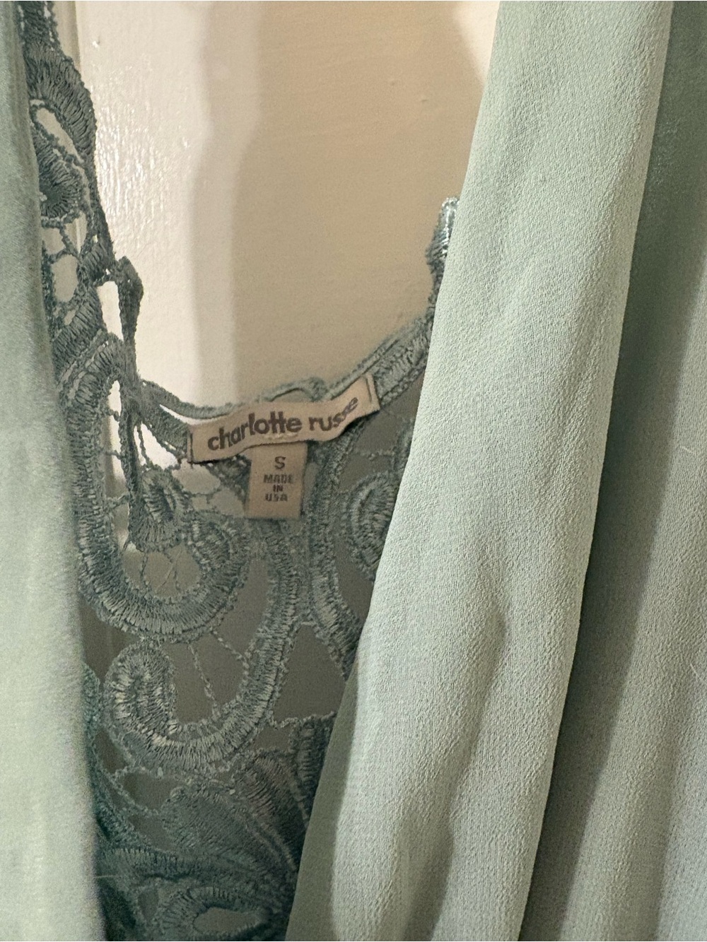 Charlotte Russe Mint Green Lace Detail Dress - Picture 4 of 4